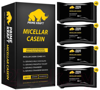 Протеин Prime Kraft Micellar Casein Combo №1 (20 пакетиков, 600г)