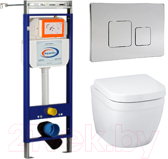 

Унитаз подвесной с инсталляцией GROHE, Euro 39206000 + 39330001 + 10.702.450.02.09