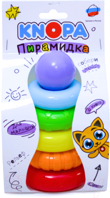 Развивающая игрушка Knopa Пирамидка рельефная / 82042