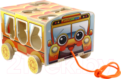 

Игрушка-каталка WoodLand Toys, Сортер. Машина. Цифры / 152105