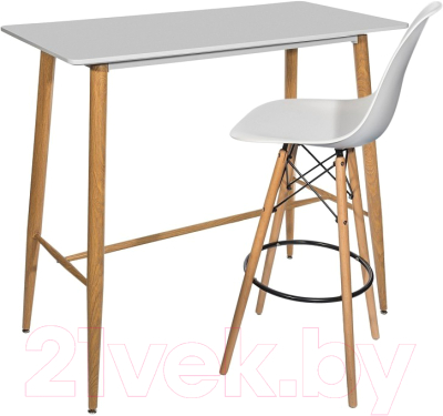 Барный стол Stool Group Eames 60x120x10 / Z-225A (белый)