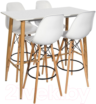 Барный стол Stool Group Eames 60x120x10 / Z-225A (белый)