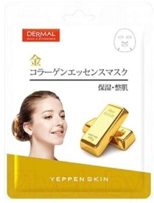 

Маска для лица тканевая Dermal, Yeppen Skin с золотом и коллагеном