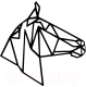 Декор настенный Arthata Лошадка 35x35-B / 079-1 (черный) - 