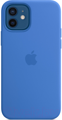 Чехол-накладка Apple Silicone Case with MagSafe для iPhone 12/12 Pro / MJYY3 (Capri Blue)