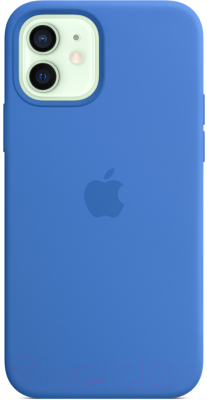 Чехол-накладка Apple Silicone Case with MagSafe для iPhone 12/12 Pro / MJYY3 (Capri Blue)