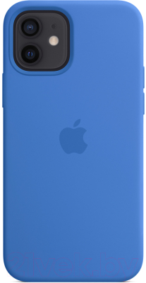 Чехол-накладка Apple Silicone Case with MagSafe для iPhone 12/12 Pro / MJYY3 (Capri Blue)