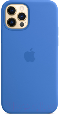 Чехол-накладка Apple Silicone Case with MagSafe для iPhone 12/12 Pro / MJYY3 (Capri Blue)