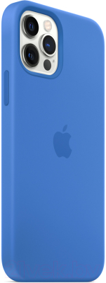 Чехол-накладка Apple Silicone Case with MagSafe для iPhone 12/12 Pro / MJYY3 (Capri Blue)