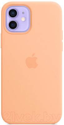 Чехол-накладка Apple Silicone Case with MagSafe для iPhone 12/12 Pro / MK023 (Cantaloupe)