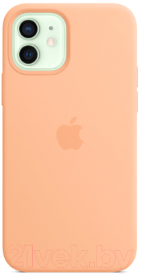Чехол-накладка Apple Silicone Case with MagSafe для iPhone 12/12 Pro / MK023 (Cantaloupe)