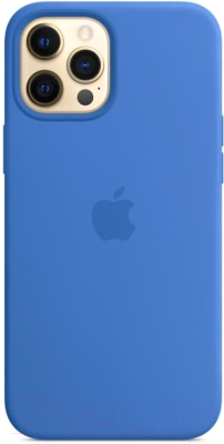 Чехол-накладка Apple Silicone Case with MagSafe для iPhone 12 Pro Max / MK043 (Capri Blue)