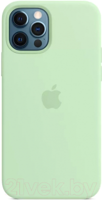 Чехол-накладка Apple Silicone Case with MagSafe для iPhone 12 Pro Max / MK053 (Pistachio)