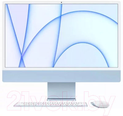 Моноблок Apple iMac 24" M1 2021 256GB / MJV93 (голубой)