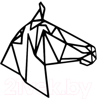Декор настенный Arthata Лошадка 50x50-B / 079-1 (черный)
