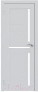 Дверь межкомнатная Юни Амати 18 40x200 (бьянко/стекло белое)