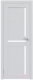 Дверь межкомнатная Юни Амати 18 60x200 (бьянко/стекло белое) - 