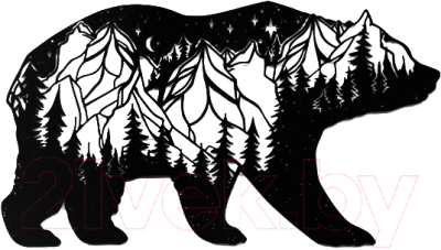 Декор настенный Arthata Мишка в лесу 50x95-B / 081-1 (черный)