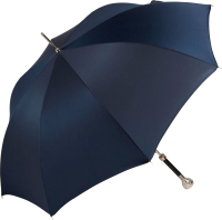 

Зонт-трость Pasotti, Ferro Silver Oxford Dark Blu