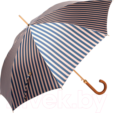 Зонт-трость Pasotti Uno StripesL Blu/Beige Legno