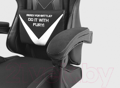 Кресло геймерское Fury Avenger L / NFF-1711 (черный/белый)