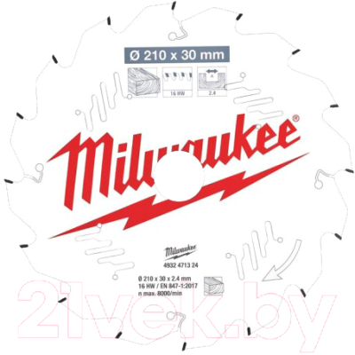 Пильный диск Milwaukee 4932471324