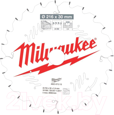 Пильный диск Milwaukee 4932471315