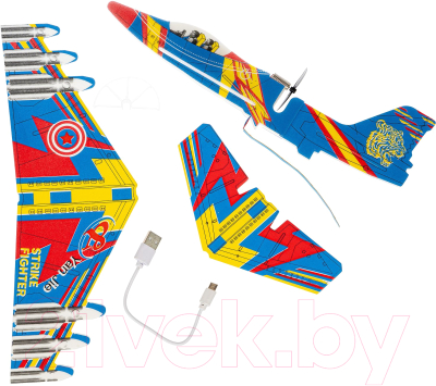 Самолет игрушечный Bondibon Истребитель с моторчиком / ВВ5127