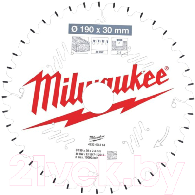 

Пильный диск Milwaukee, 4932471314