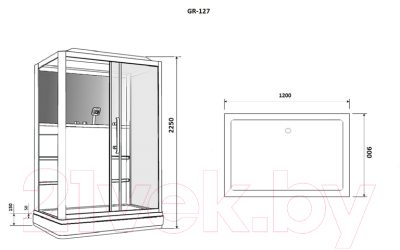 Душевая кабина Grossman GR127L 90x120