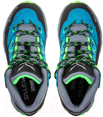 Трекинговые ботинки Salewa Alp Trainer Mid Gore-Tex Blu / 64006-8375 (р-р 29, Blue Danube/Fluo Green)