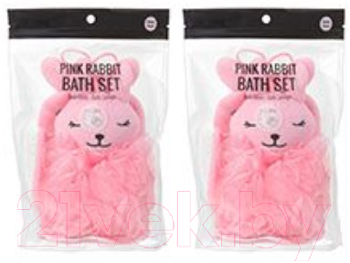 Набор мочалок для тела Miniso Розовый Кролик 0213