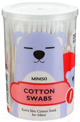 Ватные палочки Miniso 7510 сверхтонкие (200шт)