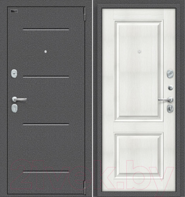 

Входная дверь el'Porta, Porta S-2 104.К32 Bianco Veralinga/Антик серебро