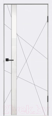 Дверь межкомнатная Velldoris Эмаль Scandi S 60x200 врезка (белый/лакобель белый)