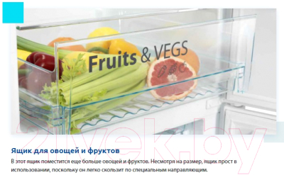 Холодильник с морозильником Snaige RF56NG-P5CBNF