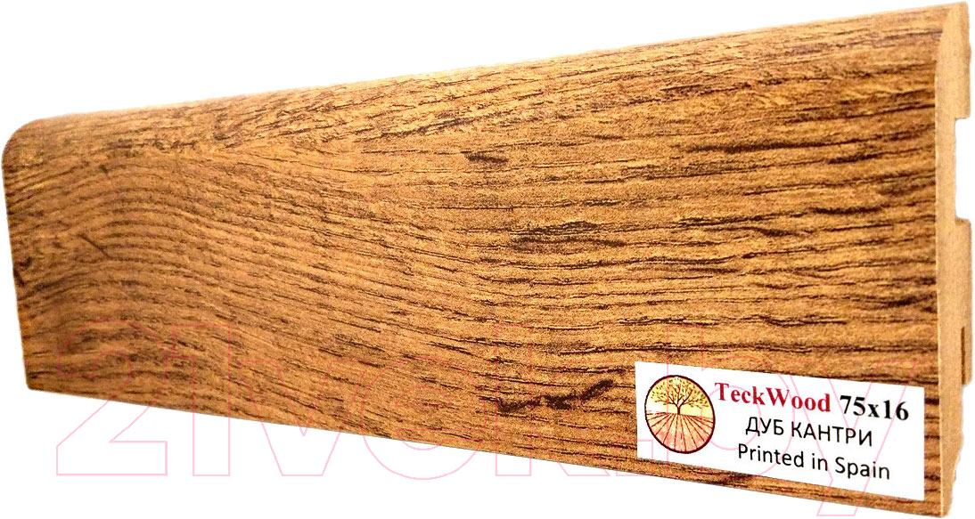 Плинтус Teckwood МДФ 75x16x2150 (дуб кантри)