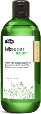 Шампунь для волос Lisap Keraplant Nature Balance баланс-контроль для жирной кожи головы  (1л)