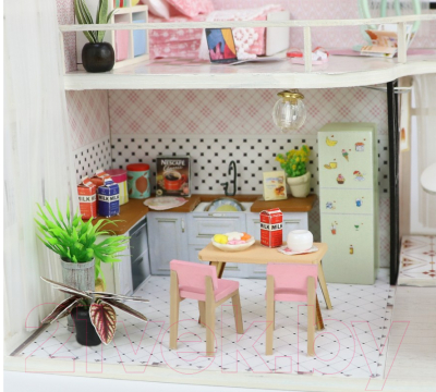 Кукольный домик Hobby Day Розовый лофт / M035