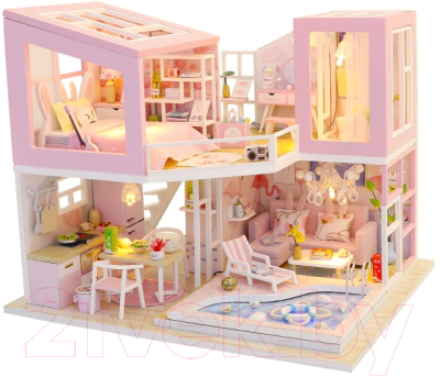 Кукольный домик Hobby Day Розовый фламинго / M915