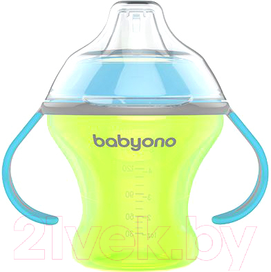 

Поильник BabyOno, Зеленый, Natural Nursing c мягким носиком 3м+ / 1456