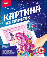 

Набор для творчества Lori, Картина из пайеток. Единорог / Ап-047