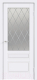 Дверь межкомнатная Velldoris Эмаль Scandi 3V 60x200 врезка (левая, белый/ромб мателюкс) - 
