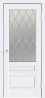 Дверь межкомнатная Velldoris Эмаль Scandi 3V 70x200 врезка (левая, белый/ромб мателюкс) - 