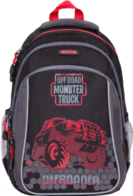 Школьный рюкзак Grizzly RB-860-4 (черный/красный)