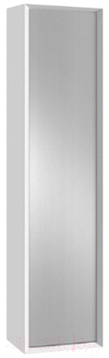 Шкаф-полупенал для ванной Belux Валенсия ПН40 левый (11, темно-серый перламутр/глянец)