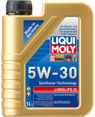 Моторное масло Liqui Moly Longlife III 5W30 / 20820 (1л)