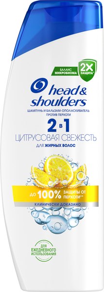 Шампунь для волос Head & Shoulders Цитрусовая свежесть против перхоти 2 в 1 (400мл)