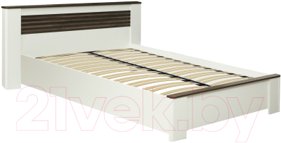 Двуспальная кровать Олмеко Амелия 36.02-02 (белый лофт/дуб стайлинг)