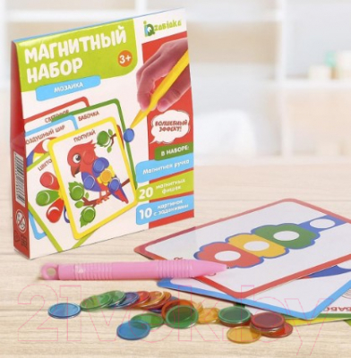 Изображение товара Развивающий игровой набор Zabiaka Мозаика. Магнитный набор по методике Монтессори / 4677333